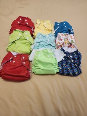 Adjustable Reusable Cloth Diaper Covers — Bright Multi-Color Set